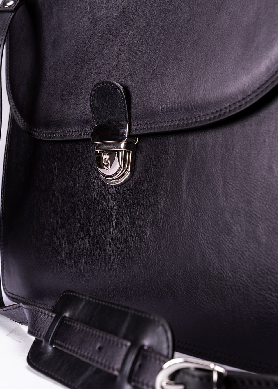 FERROW briefcase black full-grain leather