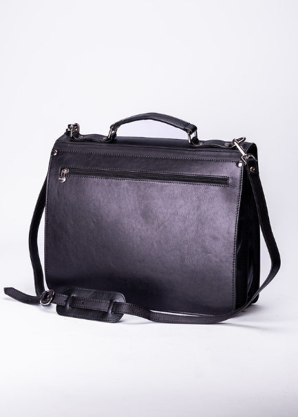 FERROW briefcase black full-grain leather