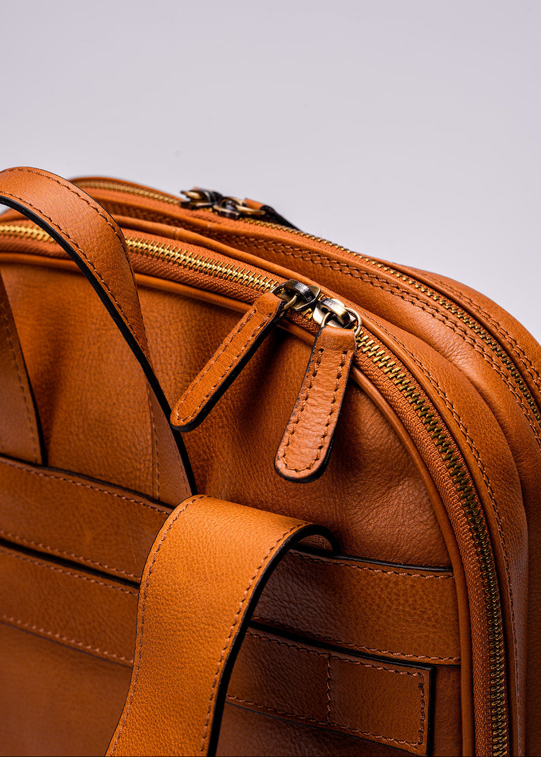FERROW backpack gold full-grain calfskin