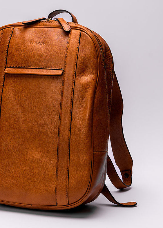 FERROW backpack gold full-grain calfskin