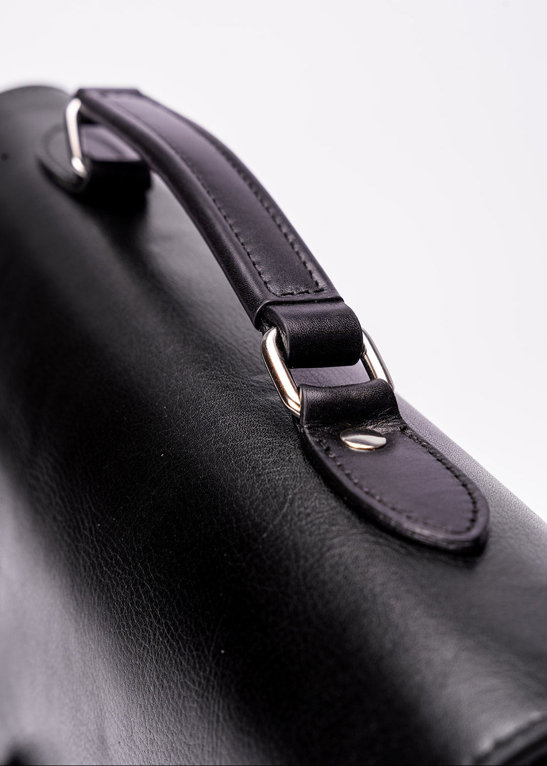 FERROW briefcase black full-grain calfskin leather