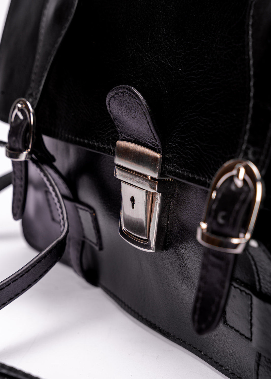 FERROW briefcase black full-grain calfskin leather