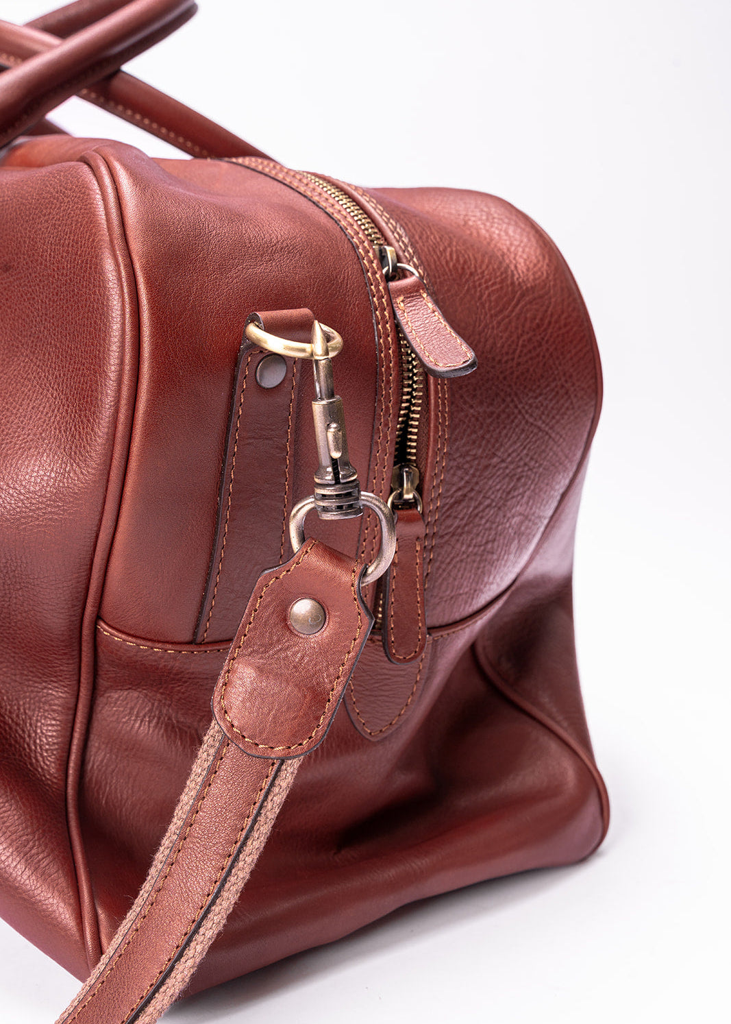 FERROW travel bag brown full-grain calfskin