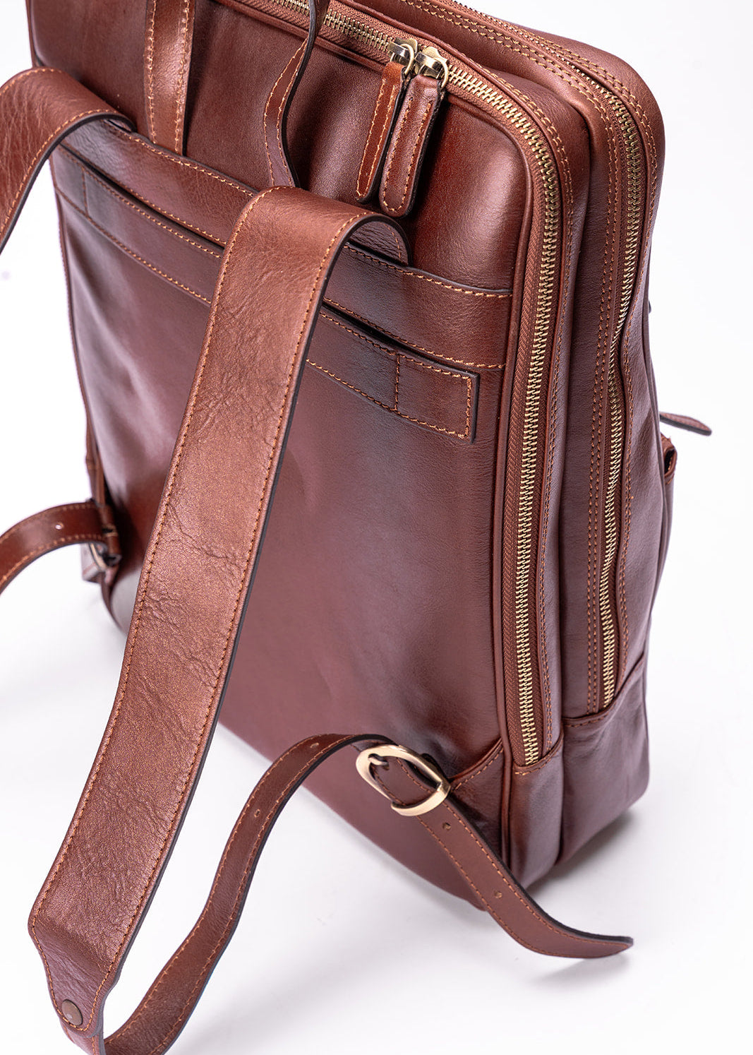 FERROW backpack brown full-grain calfskin