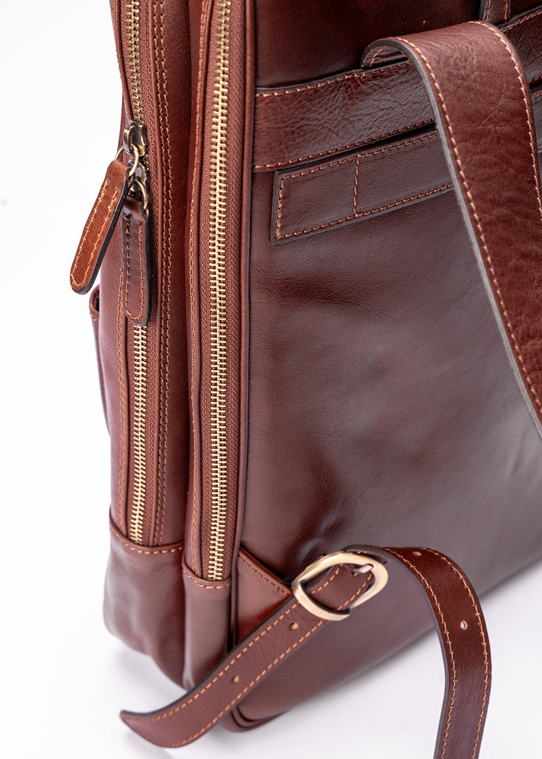 FERROW backpack brown full-grain calfskin