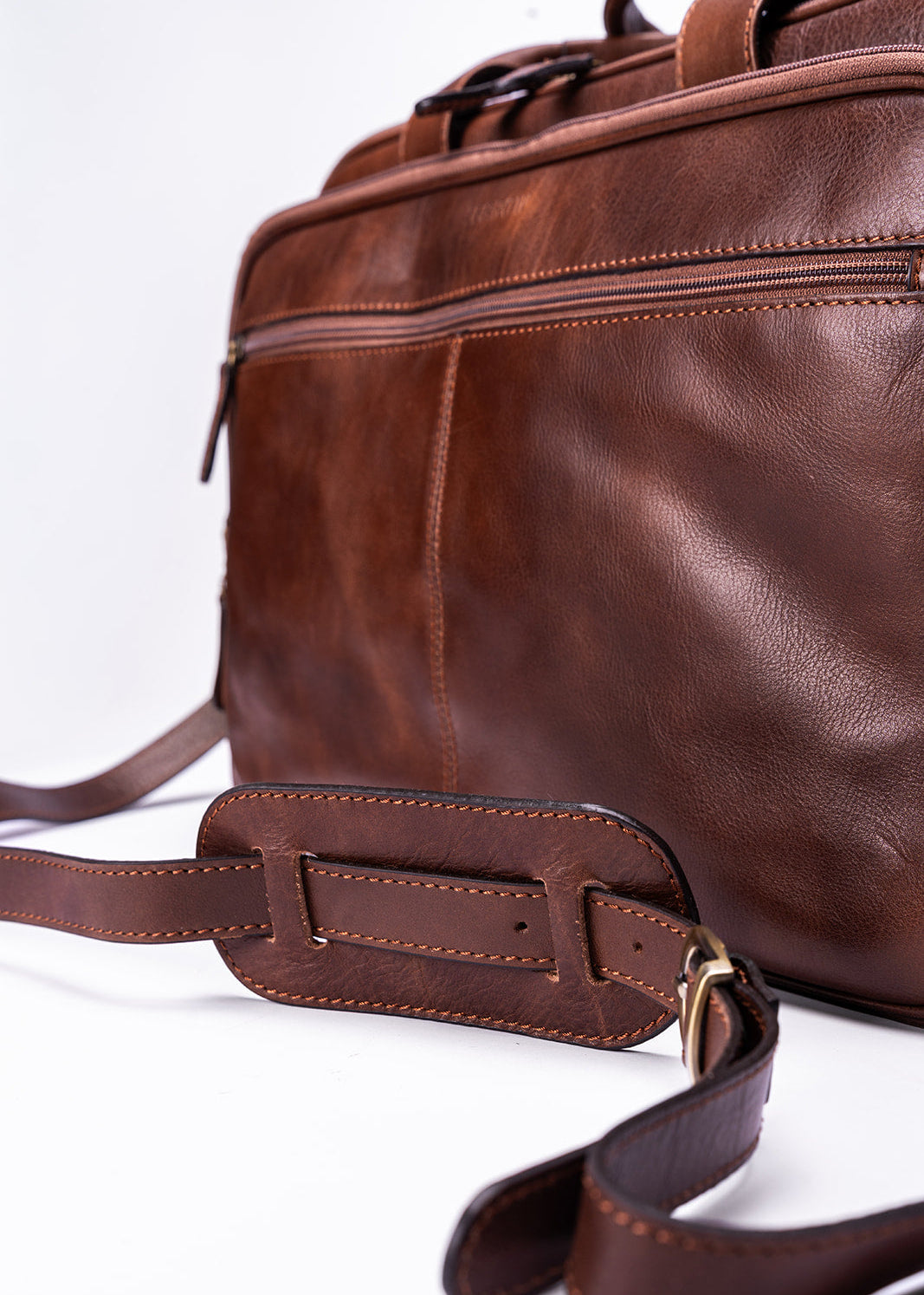 FERROW briefcase chestnut full-grain leather