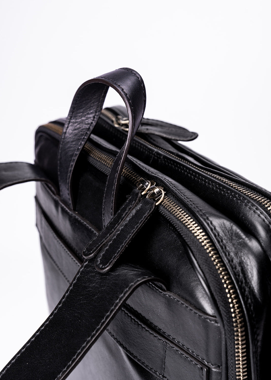 FERROW backpack black full-grain calfskin