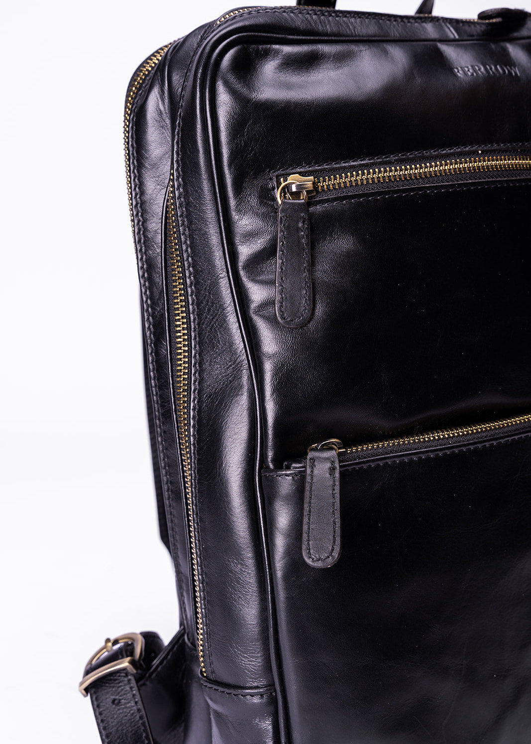 FERROW backpack black full-grain calfskin