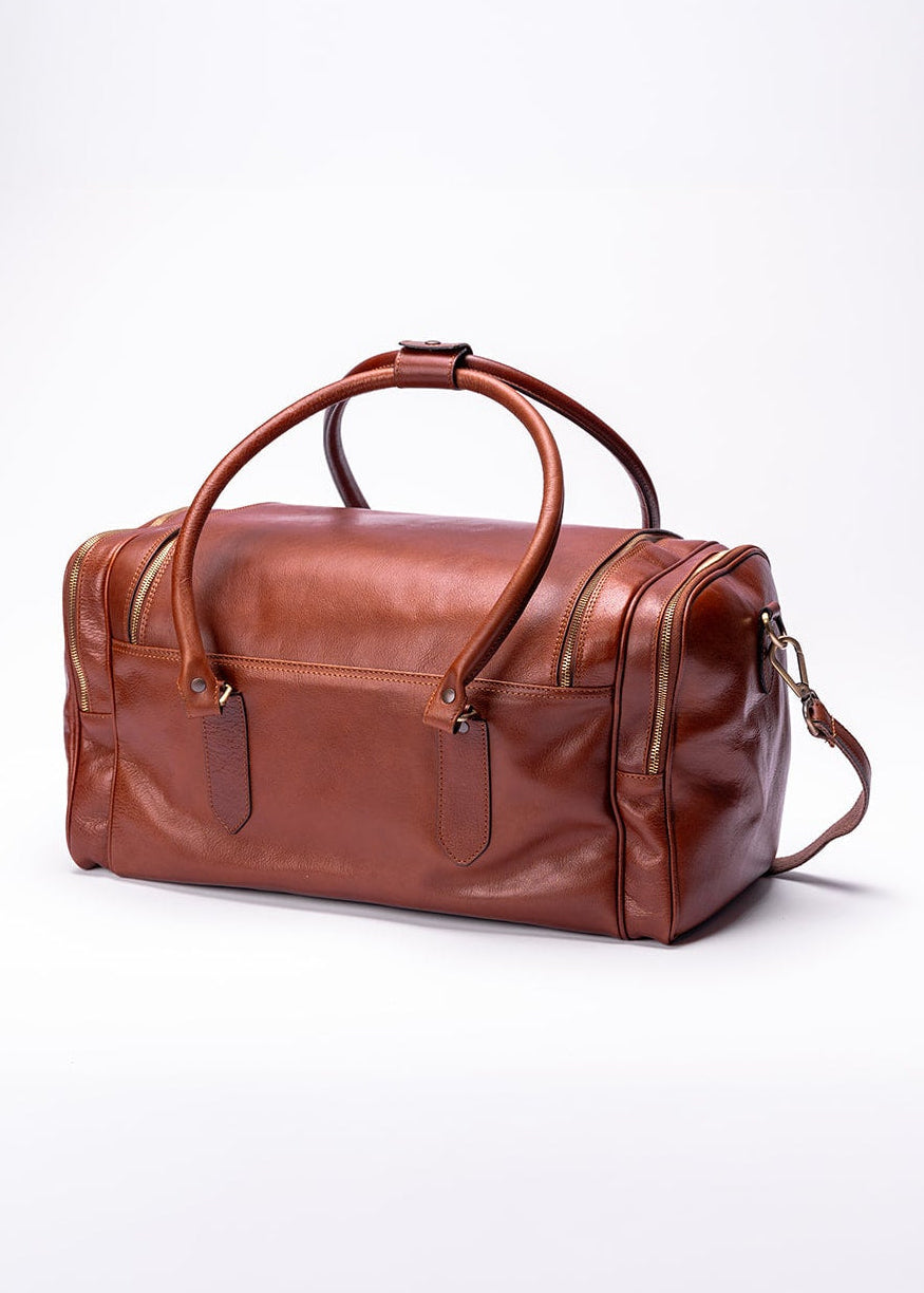 FERROW travel bag brown full-grain leather