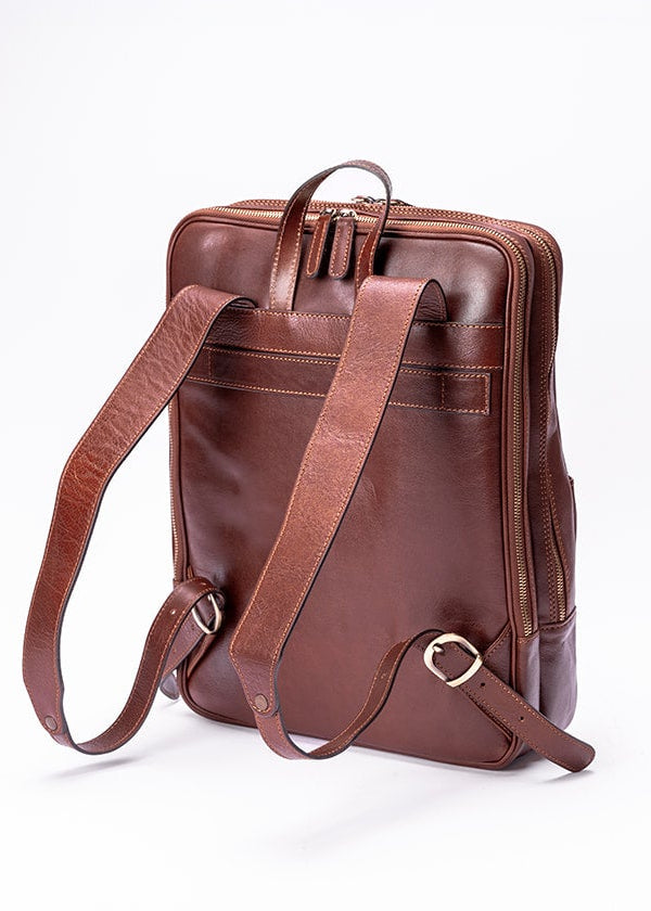FERROW backpack brown full-grain calfskin
