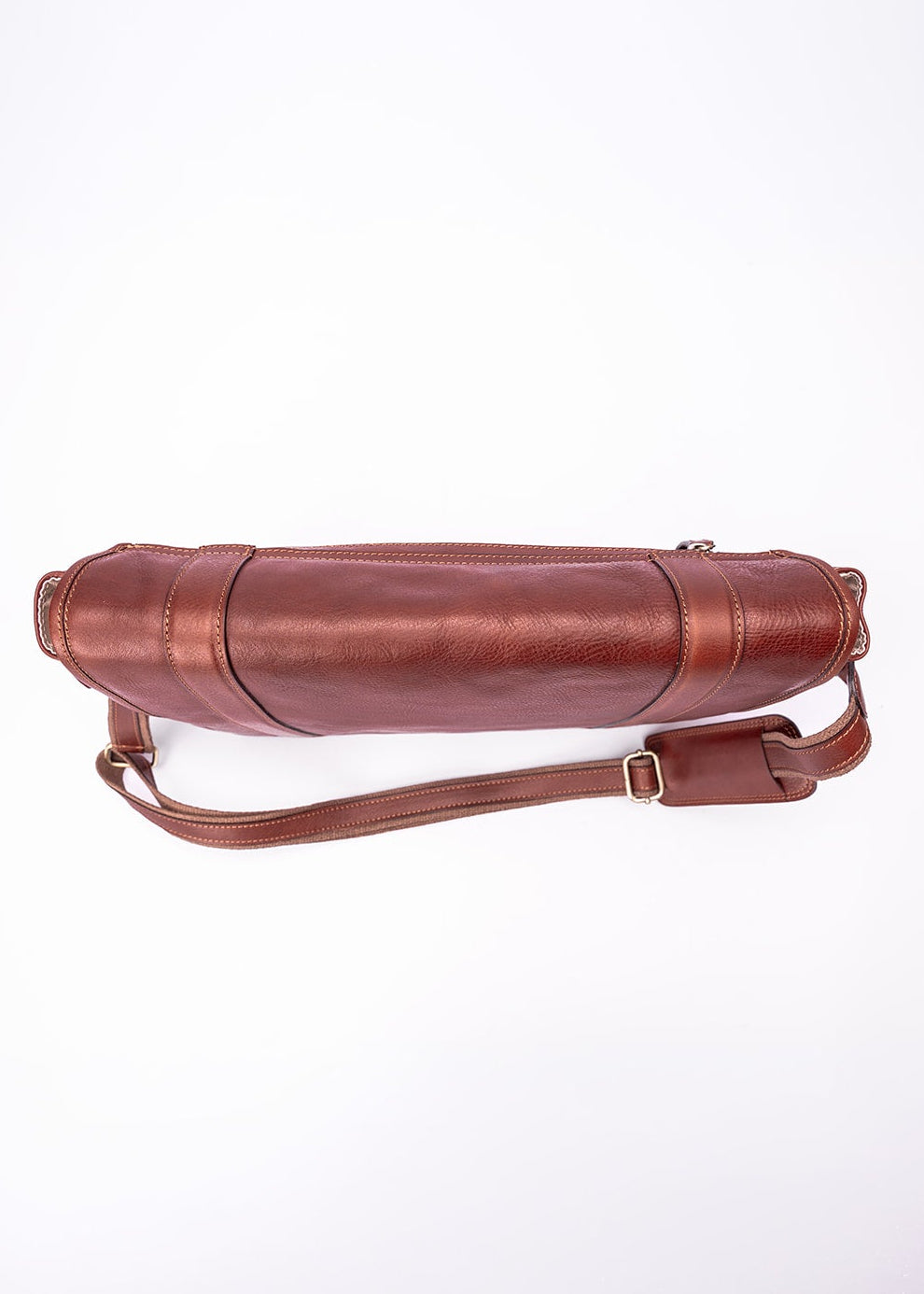FERROW messenger bag brown full-grain calfskin