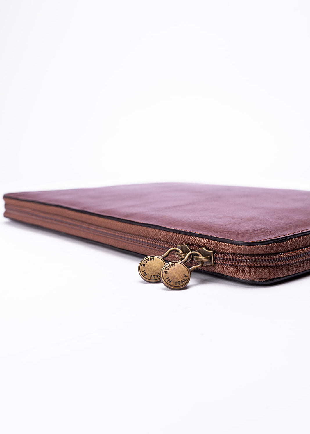 FERROW folio brown full-grain calfskin