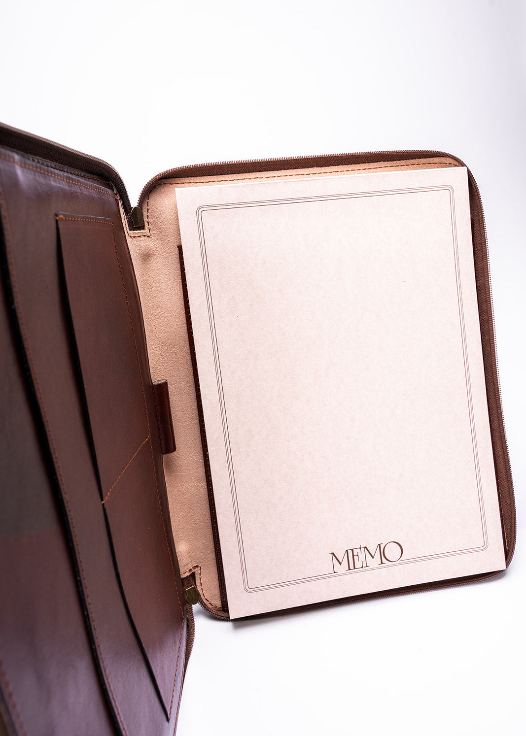 FERROW folio brown full-grain calfskin