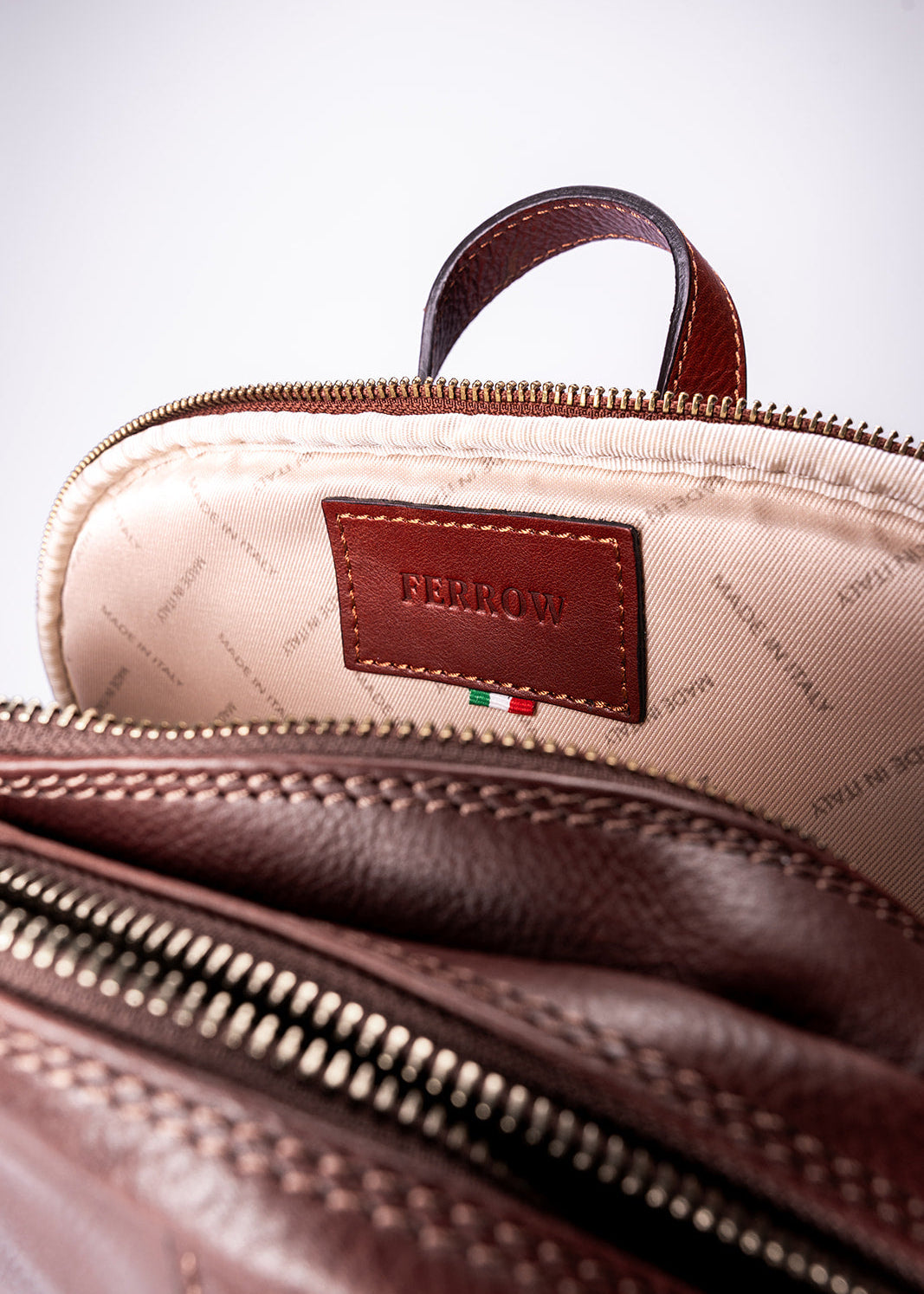 FERROW backpack mahogany full-grain calfskin