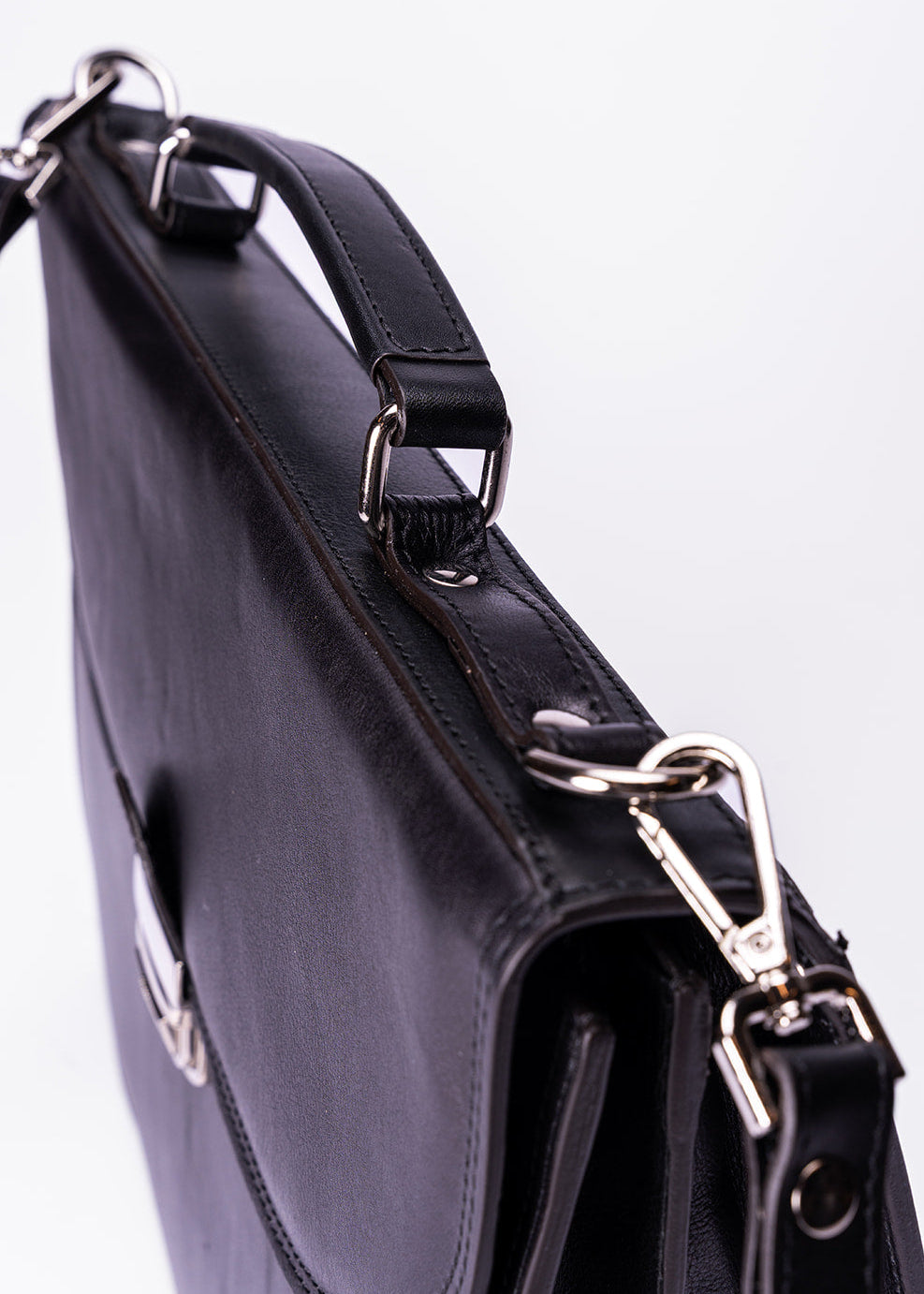 FERROW briefcase black full-grain leather