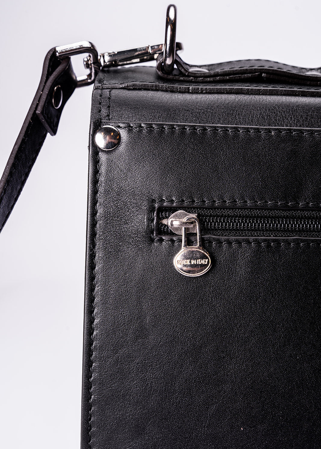 FERROW briefcase black full-grain leather