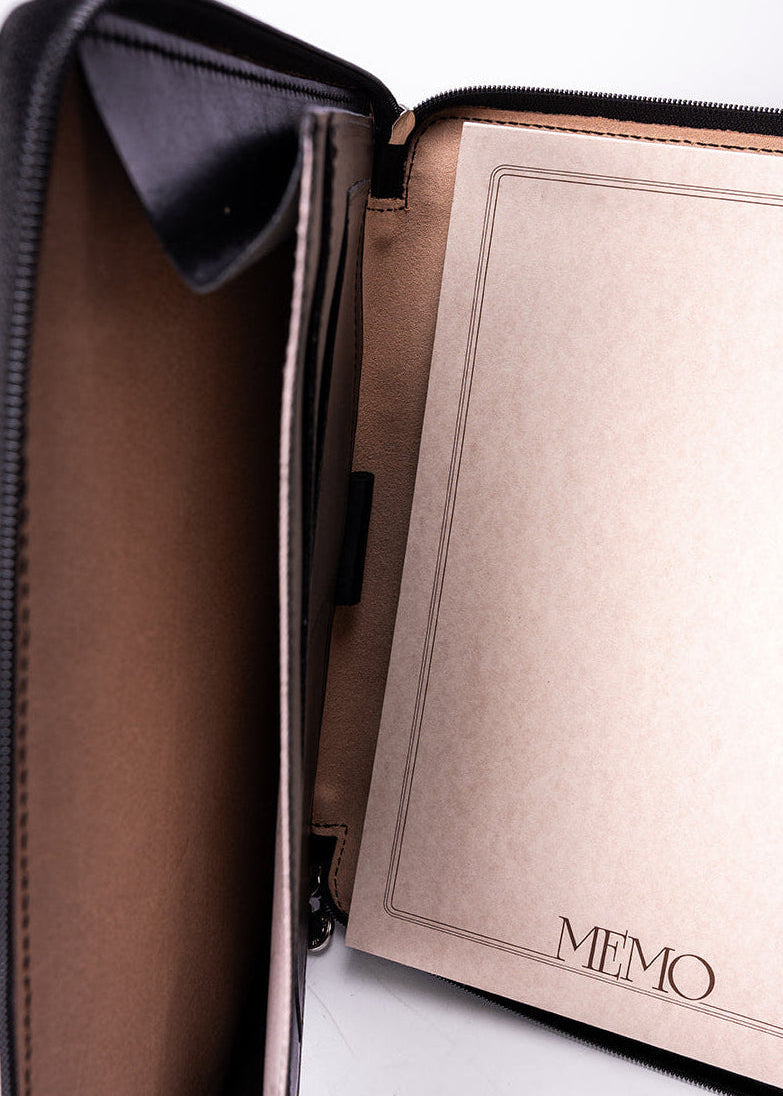 FERROW folio black full-grain calfskin