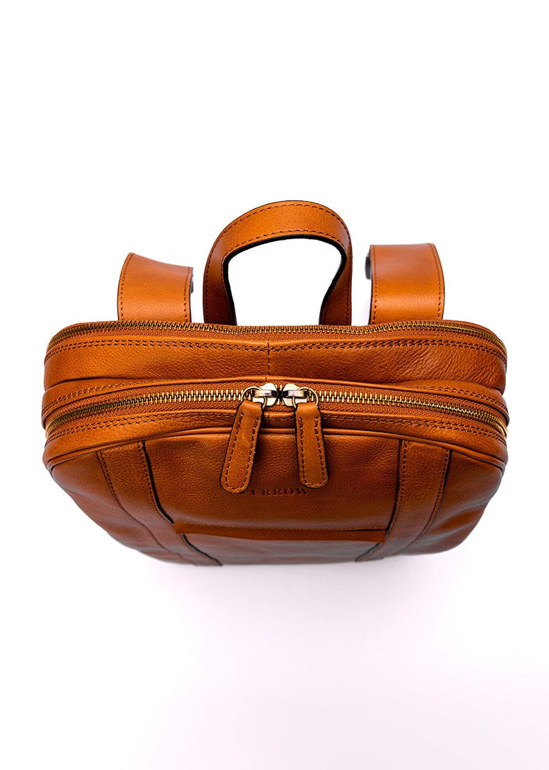 FERROW backpack gold full-grain calfskin