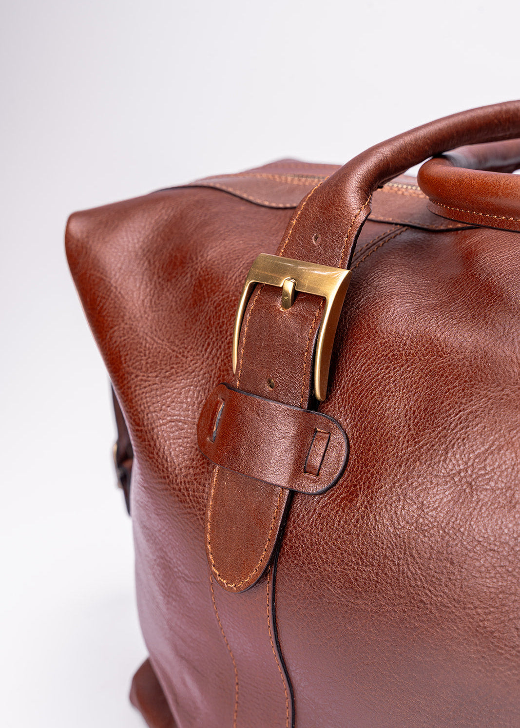 FERROW travel bag brown full-grain calfskin